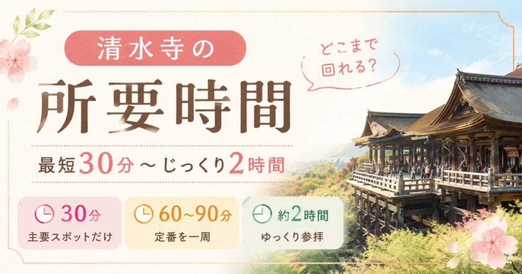清水寺の所要時間は約1時間！最短30分・じっくり2時間の回り方と混雑・修学旅行の目安｜京都・東山